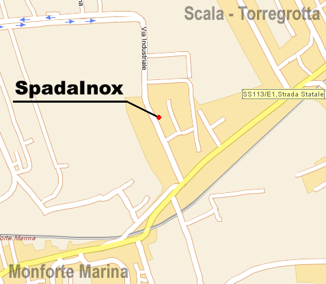 Mappa della Zona Industriale di Scala Torregrotta (ME)